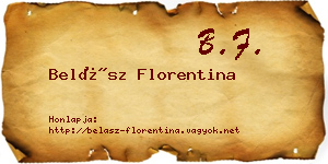 Belász Florentina névjegykártya